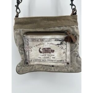 Chateau Margaux Recycled Military Canvas Shoulder Bag Crossbody Strap CLEA RAY